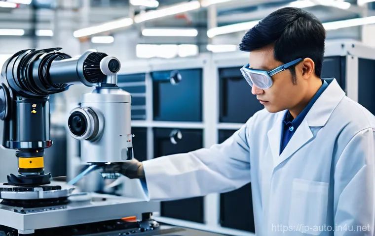 스마트 팩토리와 디지털 전환 - **Prompt 1: Data Visualization in a Smart Factory**
    A brightly lit, modern smart factory interio...