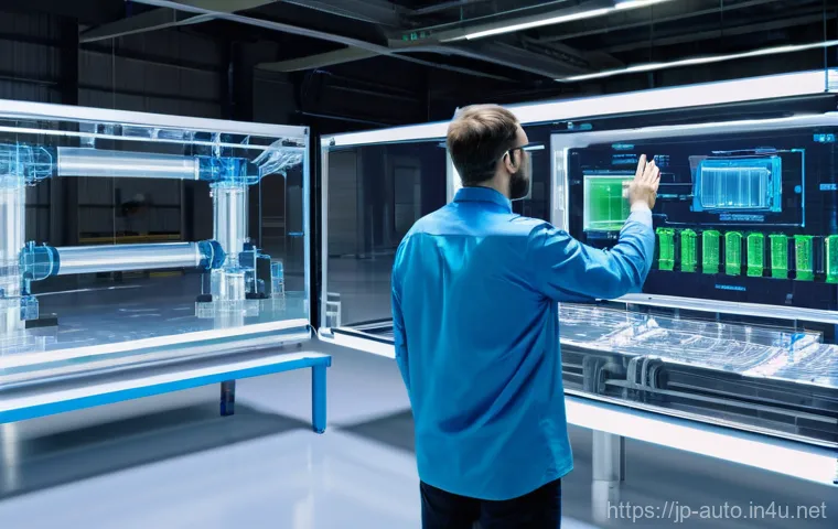 스마트 팩토리와 디지털 전환 - **Prompt 2: AI and Human Co-creation in Manufacturing**
    A dynamic scene depicting harmonious col...