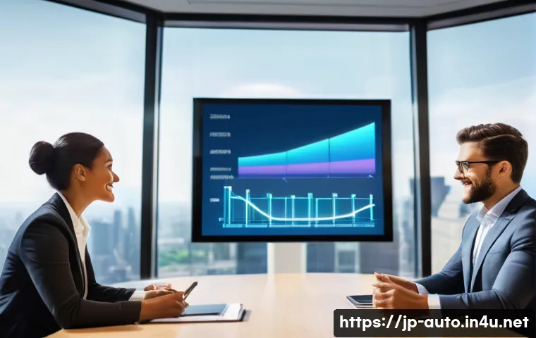 자동화 솔루션 제안서 작성법 - **Prompt:** A diverse group of five business professionals (two women, three men, diverse ethnicitie...