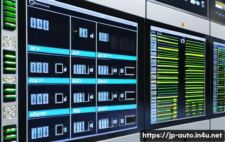 PLC 학습에 유용한 온라인 강좌 - A detailed, modern Japanese factory control room featuring a sleek PLC (Programmable Logic Controlle...