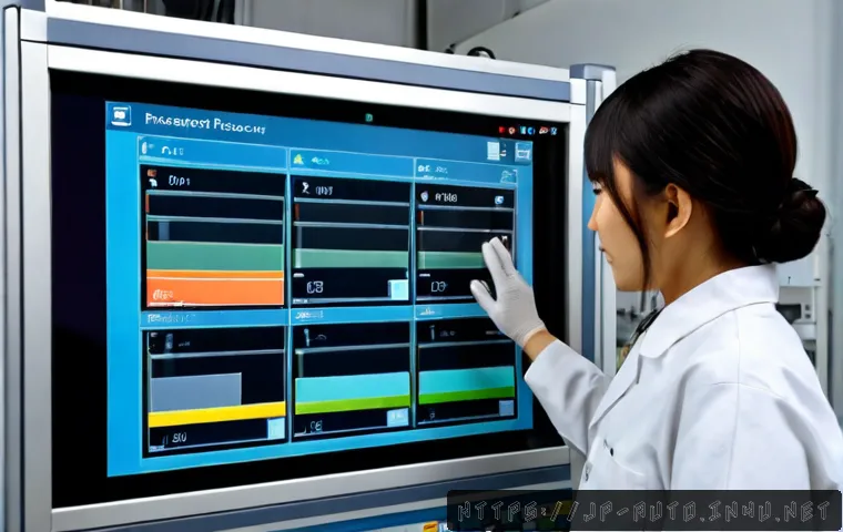 HMI 화면 설계 방법 - Photorealistic industrial control room, Japanese manufacturing engineer in clean workwear designing ...